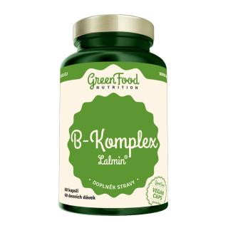 GreenFood Nutrition B-komplex lalmin 60 vegan kapslí + DÁREK ZDARMA