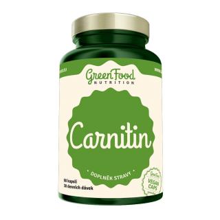 GreenFood Nutrition L-Carnitin 900mg 60 vegan kapslí + DÁREK ZDARMA