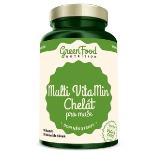 GreenFood Nutrition Multivitamin Chelát pro muže 90 vegan kapslí + DÁREK ZDARMA