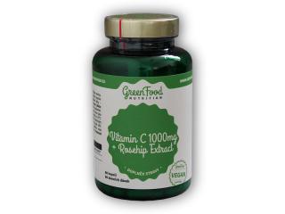GreenFood Nutrition Vitamín C 1000 + extrakt šípků 60 kapslí + DÁREK ZDARMA