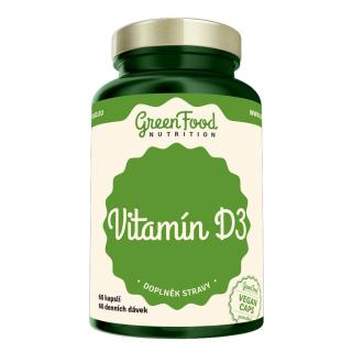 GreenFood Nutrition Vitamin D3 60 vegan kapslí + DÁREK ZDARMA
