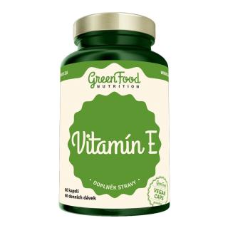 GreenFood Nutrition Vitamin E 60 vegan kapslí + DÁREK ZDARMA