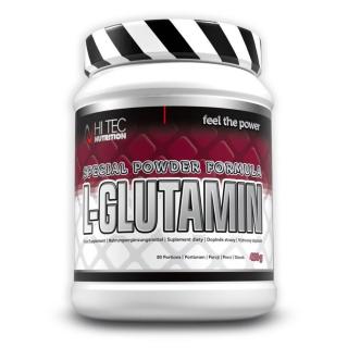 Hi Tec Nutrition L-Glutamin 400g  + šťavnatá tyčinka ZDARMA + DÁREK ZDARMA