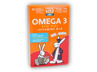 Maxivita Maxi Vita Kids Omega 3+vit. D a E 30 tablet Varianta: tutti-frutti + DÁREK ZDARMA