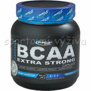 Musclesport BCAA extra strong 6:1:1 300 kapslí  + šťavnatá tyčinka ZDARMA + DÁREK ZDARMA