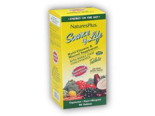 Nature´s Plus Source of Life Multi-Vitamin + Mineral 90 tb.  + šťavnatá tyčinka ZDARMA + DÁREK ZDARMA