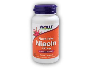 NOW Foods Niacin bez vedl.účinku zčervenání 250mg 90cps + DÁREK ZDARMA