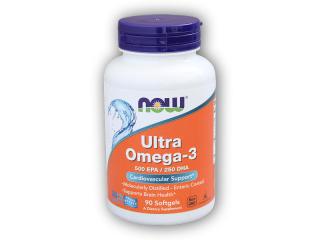 NOW Foods Ultra Omega 3 250 DHA/500 EPA 90 kapslí  + šťavnatá tyčinka ZDARMA + DÁREK ZDARMA