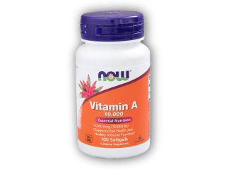 NOW Foods Vitamin A 10000 IU 100 softgel kapslí + DÁREK ZDARMA