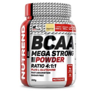 Nutrend BCAA Mega Strong Powder 500g  + šťavnatá tyčinka ZDARMA Varianta: grep + DÁREK ZDARMA