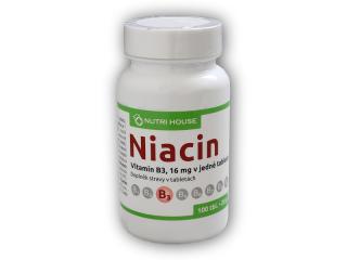 Nutri House Vitamin B3 Niacin 100 tablet + DÁREK ZDARMA