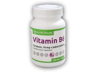 Nutri House Vitamin B6 Pyridoxin 10mg 100 tablet + DÁREK ZDARMA