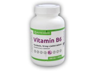 Nutri House Vitamin B6 Pyridoxin 10mg 500 tablet  + šťavnatá tyčinka ZDARMA + DÁREK ZDARMA