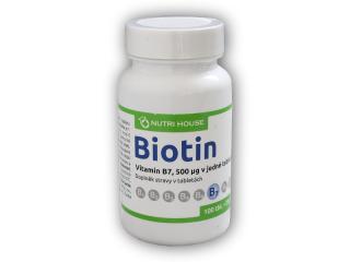 Nutri House Vitamin B7 D-Biotin 100 tablet + DÁREK ZDARMA