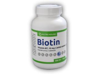 Nutri House Vitamin B7 D-Biotin 500 tablet  + šťavnatá tyčinka ZDARMA + DÁREK ZDARMA