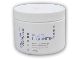 Nutri Works Acetyl L-Carnitine 100g  + šťavnatá tyčinka ZDARMA + DÁREK ZDARMA