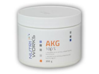 Nutri Works AKG 100% 200g (L-arginin-alfa-ketoglutarát) + DÁREK ZDARMA