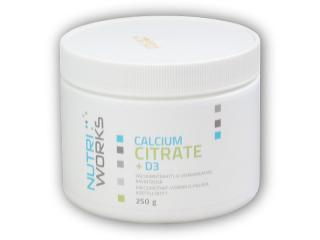 Nutri Works Calcium Citrate + D3 250g + DÁREK ZDARMA