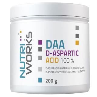 Nutri Works DAA D-aspartic Acid 100% 200g  + šťavnatá tyčinka ZDARMA + DÁREK ZDARMA