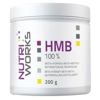 Nutri Works HMB 100% 200g  + šťavnatá tyčinka ZDARMA + DÁREK ZDARMA