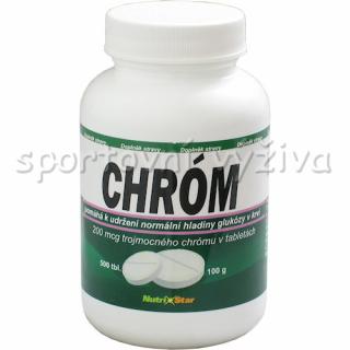 Nutristar Chrom GTF 200mcg 500 tablet  + šťavnatá tyčinka ZDARMA + DÁREK ZDARMA