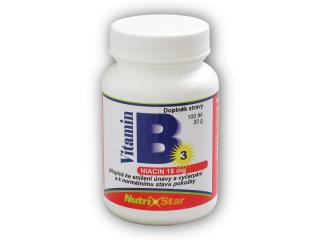 Nutristar Niacin vitamín B 3 18mg 100 tablet + DÁREK ZDARMA