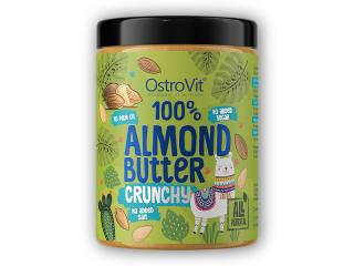 Ostrovit 100% almond butter crunchy 1000g mandlové křupavé máslo  + šťavnatá tyčinka ZDARMA + DÁREK ZDARMA