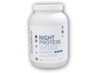 PROTEIN Nutri Works Night Protein Worx 1000g  + šťavnatá tyčinka ZDARMA Varianta: čokoláda + DÁREK ZDARMA