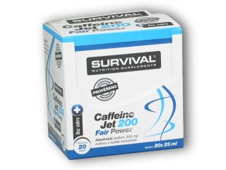 Survival Caffeine JET 200 20 ampulí á 25ml  + šťavnatá tyčinka ZDARMA + DÁREK ZDARMA