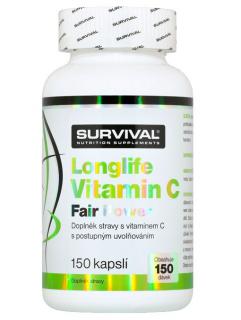 Survival Longlife Vitamin C Fair Power 150 kapslí + DÁREK ZDARMA