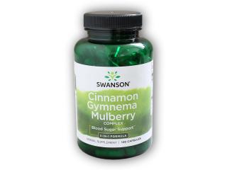 Swanson Cinnamon Gymnema Mulberry Complex 120 kapslí + DÁREK ZDARMA