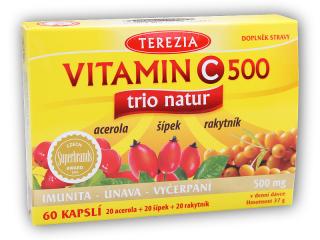 Terezia Vitamín C 500 trio natur 60 kapslí + DÁREK ZDARMA