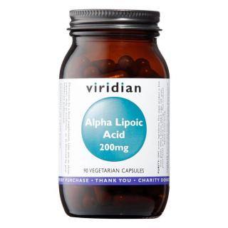Viridian Alpha Lipoic Acid 200mg 90cps  + šťavnatá tyčinka ZDARMA + DÁREK ZDARMA