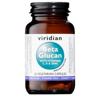 Viridian Beta Glucan With Vitamins C,D +Zinc 30 kapslí + DÁREK ZDARMA