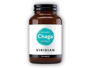 Viridian Chaga Extract 30 kapslí Organic  + šťavnatá tyčinka ZDARMA + DÁREK ZDARMA