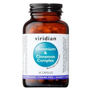Viridian Chromium Cinnamon Complex 60cps  + šťavnatá tyčinka ZDARMA + DÁREK ZDARMA