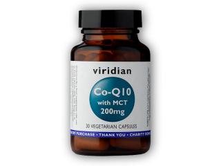 Viridian Co-enzym Q10 with MCT 200mg 30 kapslí  + šťavnatá tyčinka ZDARMA + DÁREK ZDARMA