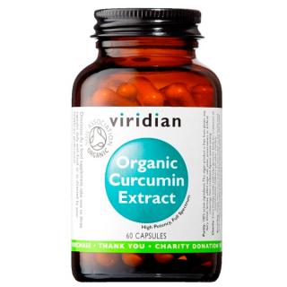 Viridian Curcumin Extract Organic - BIO 60 kapslí  + šťavnatá tyčinka ZDARMA + DÁREK ZDARMA