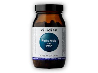 Viridian Folic Acid with DHA 90 kapslí + DÁREK ZDARMA