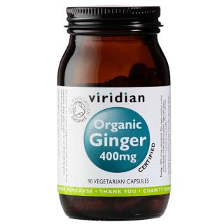 Viridian Ginger 400mg Organic - BIO 90 kapslí + DÁREK ZDARMA