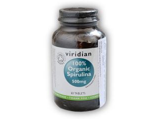 Viridian Spirulina 500mg 60 tablet Organic + DÁREK ZDARMA