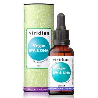 Viridian Vegan EPA & DHA 30ml  + šťavnatá tyčinka ZDARMA + DÁREK ZDARMA