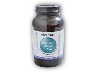 Viridian Vitamin C 500mg + Zinc 90 kapslí  + šťavnatá tyčinka ZDARMA + DÁREK ZDARMA