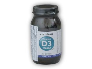 Viridian Vitamin D3 2000iu 150 kapslí  + šťavnatá tyčinka ZDARMA + DÁREK ZDARMA