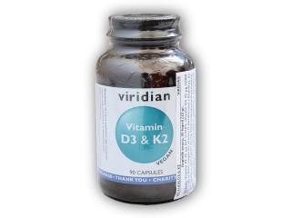 Viridian Vitamin D3 & K2 90 kapslí  + šťavnatá tyčinka ZDARMA + DÁREK ZDARMA