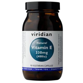 Viridian Vitamin E 330mg 400iu 90 kapslí  + šťavnatá tyčinka ZDARMA + DÁREK ZDARMA