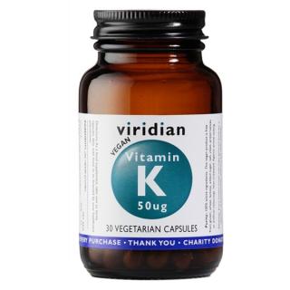 Viridian Vitamin K 50ug 30 kapslí + DÁREK ZDARMA