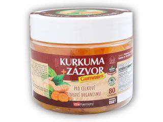 VitaHarmony XXL Kurkuma zázvor gummies 80 gummies + DÁREK ZDARMA