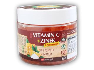 VitaHarmony XXL Vitamín C zinek gummies 100 gummies + DÁREK ZDARMA