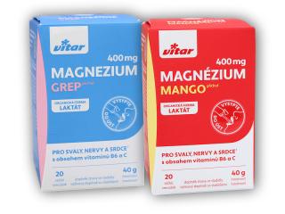 Vitar Magnézium 400mg+vitamín B6+vitamin C 20s Varianta: grep + DÁREK ZDARMA